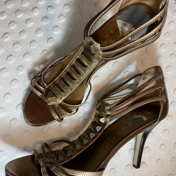 NEW YORK TRANSIT Copper Open Toe Strappy Heel - Picture 11 of 16